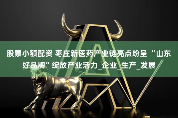 股票小额配资 枣庄新医药产业链亮点纷呈 “山东好品牌”绽放产业活力_企业_生产_发展